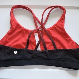 Lululemon EUC Energy Bra Ombré Speckle Thermal Red Size 10